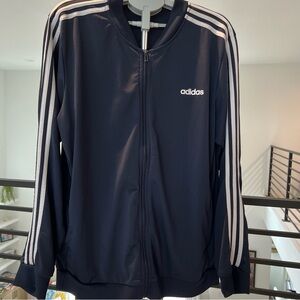 Adidas Dark Blue Jacket with White Logo